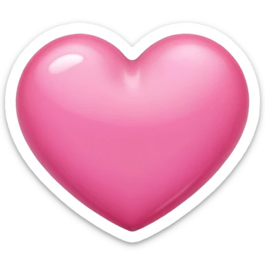 Beautiful realistic, pink  heart ￼ sticker