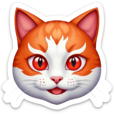 cat red eyes on her chest is the cutest person monster red and white in my opinion and she has a lot to do  sticker