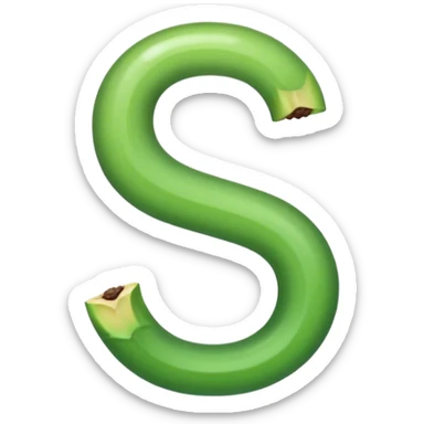 The letter S with aromas running through it horizontally and vertically  sticker