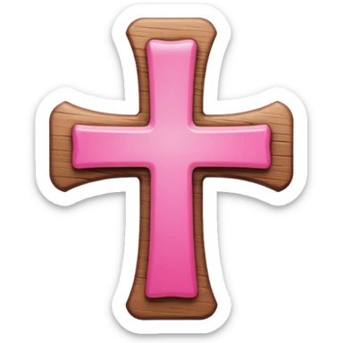 Pink cross sticker