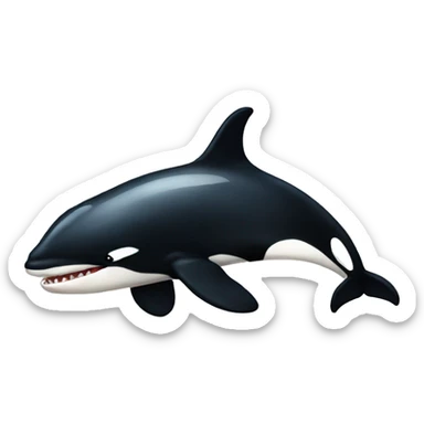 Angry killer whale sticker