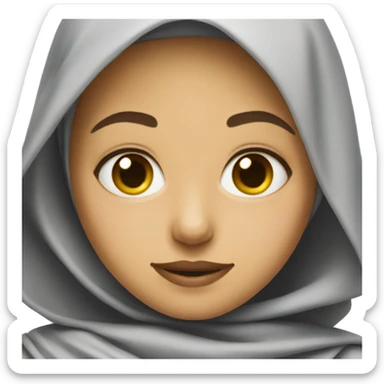 girl in superhero coak in hijab sticker