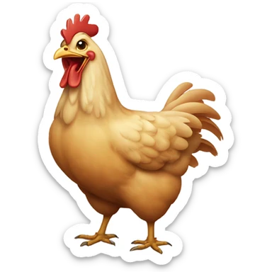 Chicken holding its belly laughing “ha ha ha” sticker