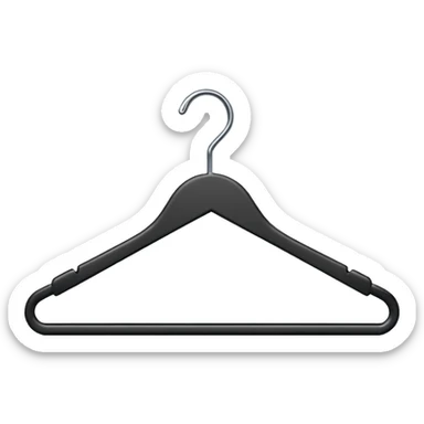 one black clothed clothing hanger sticker