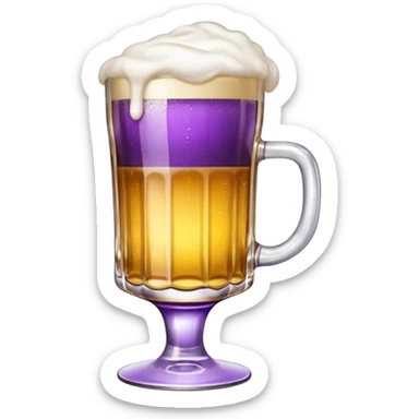 beer white and purple sticker