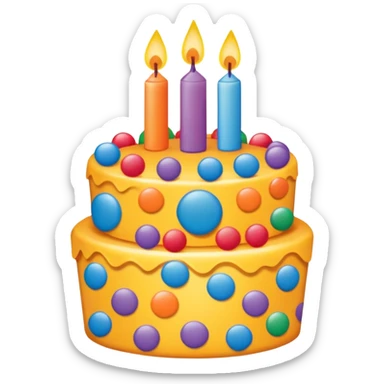 birthday sign in poke a dot sticker