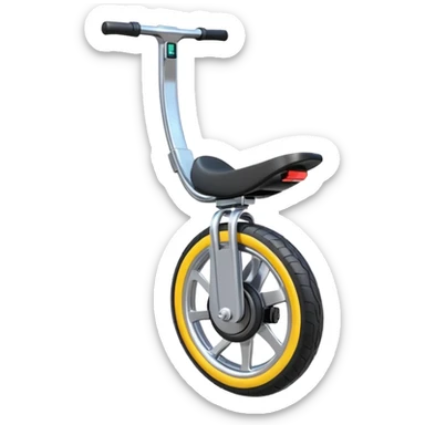 an emoji of an ELECTRIC unicycle in a format 128 pixel by 128 pixels sticker