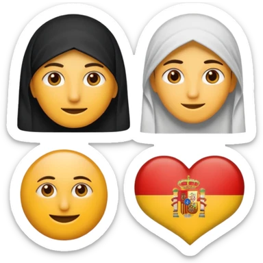 
symbol translation from Arabic to Spanish, that shows one caracter from each language sticker