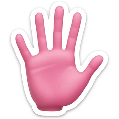 Pink hand sticker