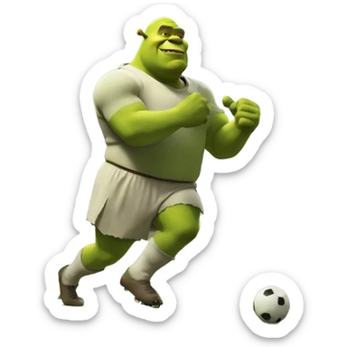 Shrek qui regarde un match de foot sticker