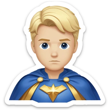 Marvel superhero Sentry with blonde hair in blue and gold costume with cape sticker