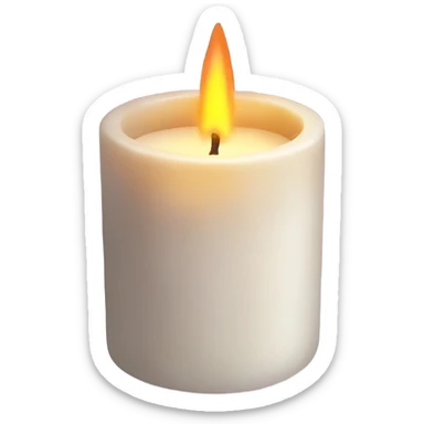 cozy aesthetic candle sticker