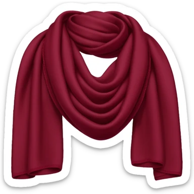 Burgundy scarf sticker