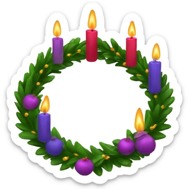advent wreath sticker