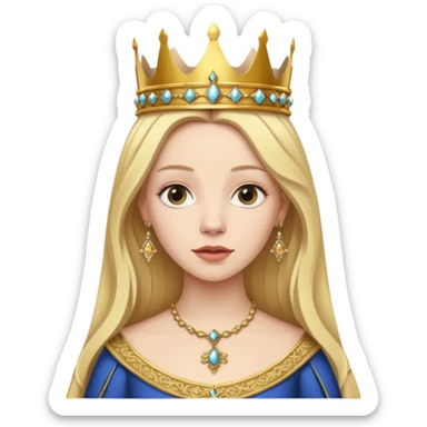 Elizabeth Woodville is the queen of York and looks like a blonde Rebecca Ferguson sticker