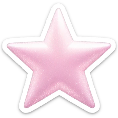 pale pink star sparkle sticker