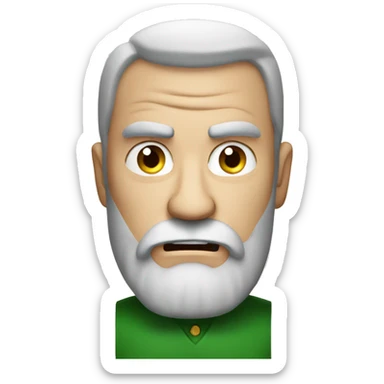 irish angry man with beard sticker