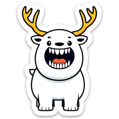 Dork with buck teeth sticker