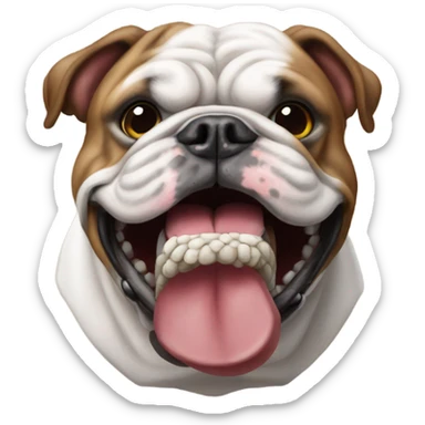 English bulldog football sticker