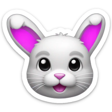 neon bunny sticker