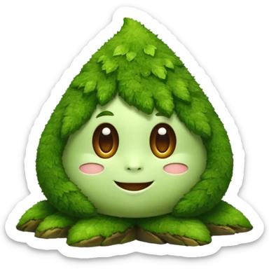moss spirit soft smile and nod sticker