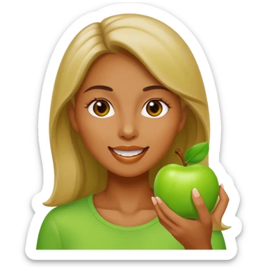 women eating healthy sticker