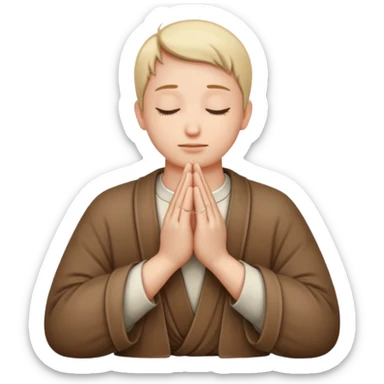 praying hands, Christian theme sticker