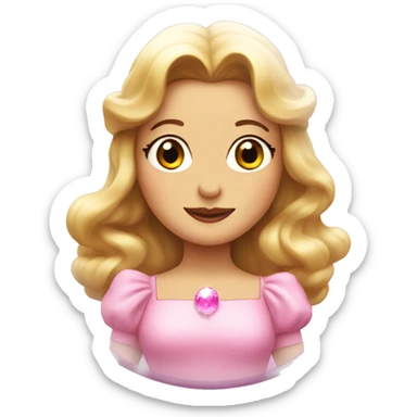 Glinda the good witch wearing pink in a bubble sticker