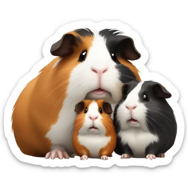 three guinea pigs sticker