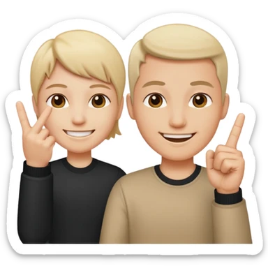 Deze: 🥰 en deze: 🖕🏻 moeten gemixt worden sticker