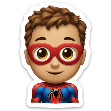 AI generated baby spider man   sticker