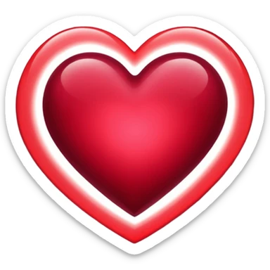 burgundy red heart shaped spell sticker