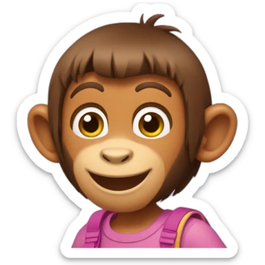 Monkey in Dora the explorer sticker
