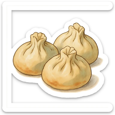 ghibli style dumplings sticker
