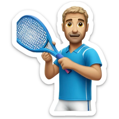 a guy playing padel. sticker