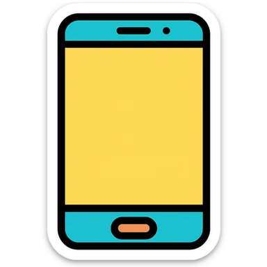 colored phone icon sticker