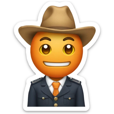 naranja  haciendo like, con el lema UNIDOS Y FORTALECIDOS POR HISTORIA sticker