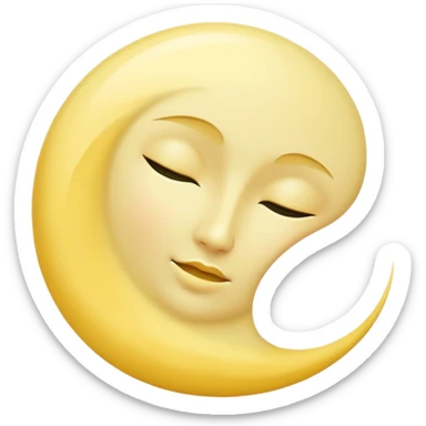 The crescent moon faceless sticker
