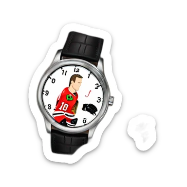Jonathan Toews as a luxury wristwatch sticker