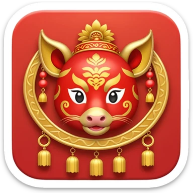 an emoji of chinese new year: 馬年大吉, 身體健康, 主恩滿溢 sticker