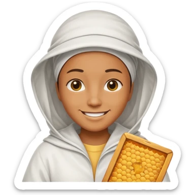 beekeeper white cloth sticker