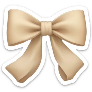 Beige bow sticker