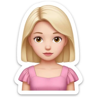 pink dress girl sticker