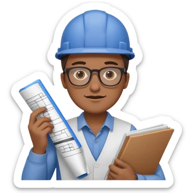 Arquitecta morena ojos marrones sticker