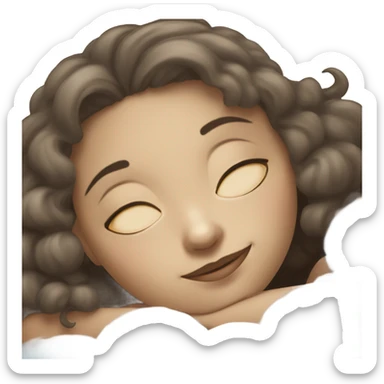 Girl dreaming on a cloud sticker