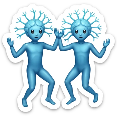 Last two brain cells dancing sticker