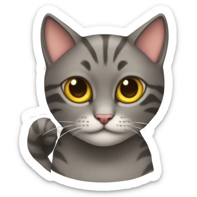 Gato con moño sticker