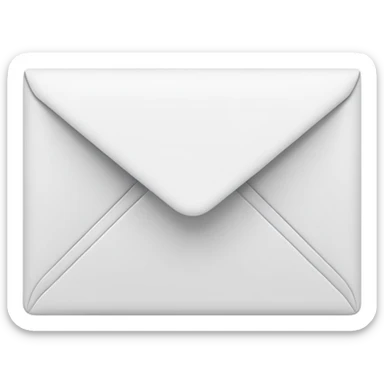 a minimalist email envelop, sleak  sticker