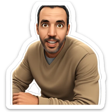 confident male portrait smiling sticker