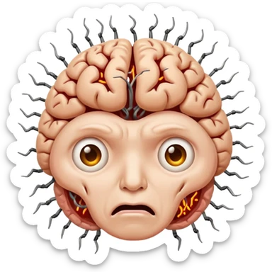 Brain is shoked sticker
